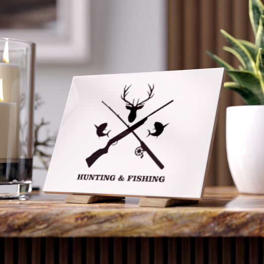 Hunting/Fishing Ceramic Photo Tile