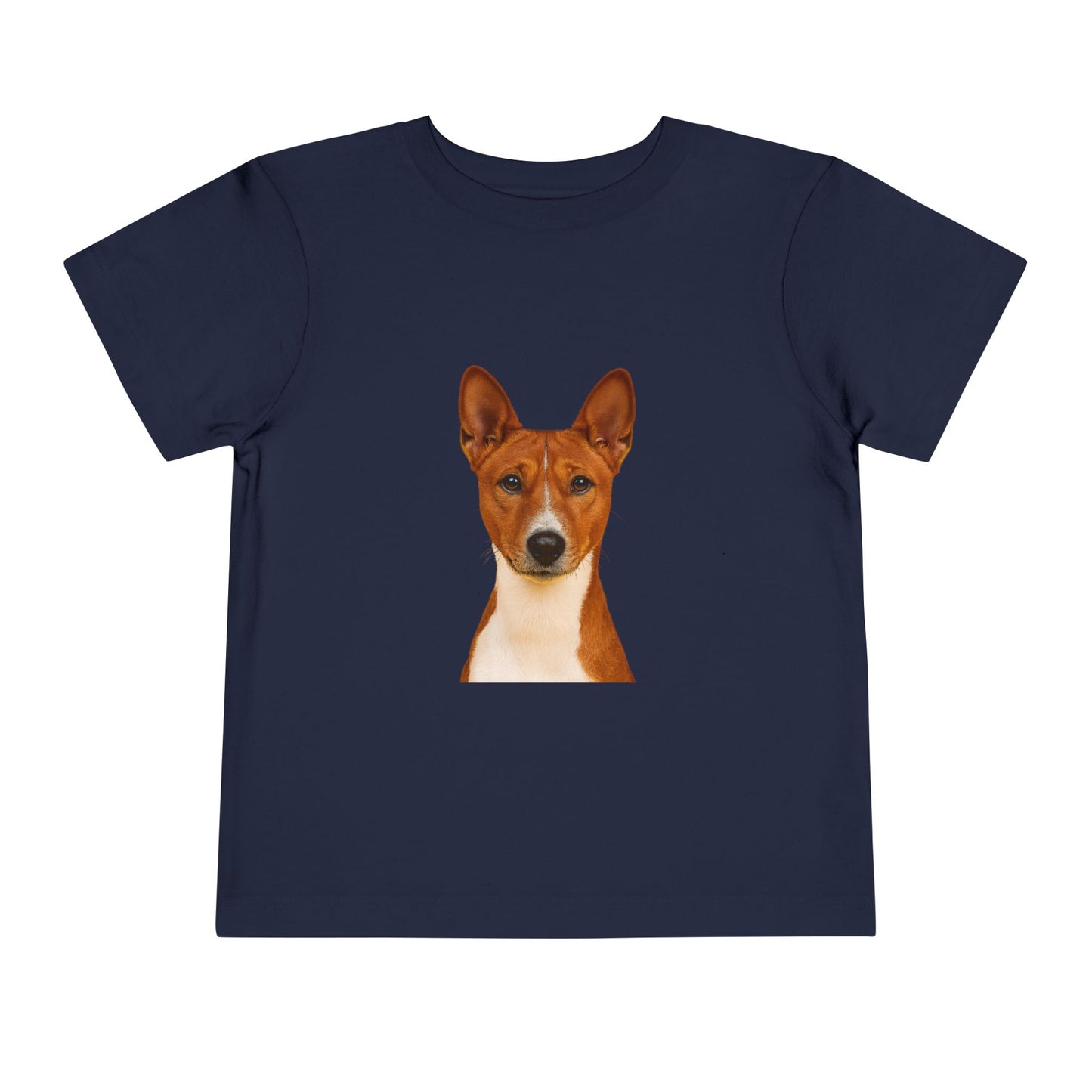 Basenji Head Toddler Unisex Short Sleeve Crewneck Tee