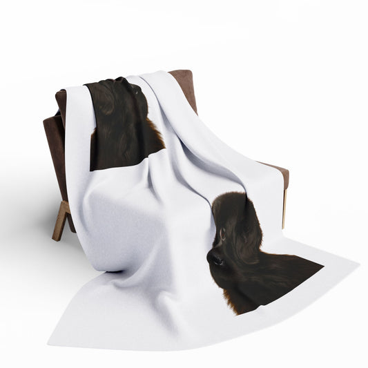 Newfie Head Arctic Fleece Blanket