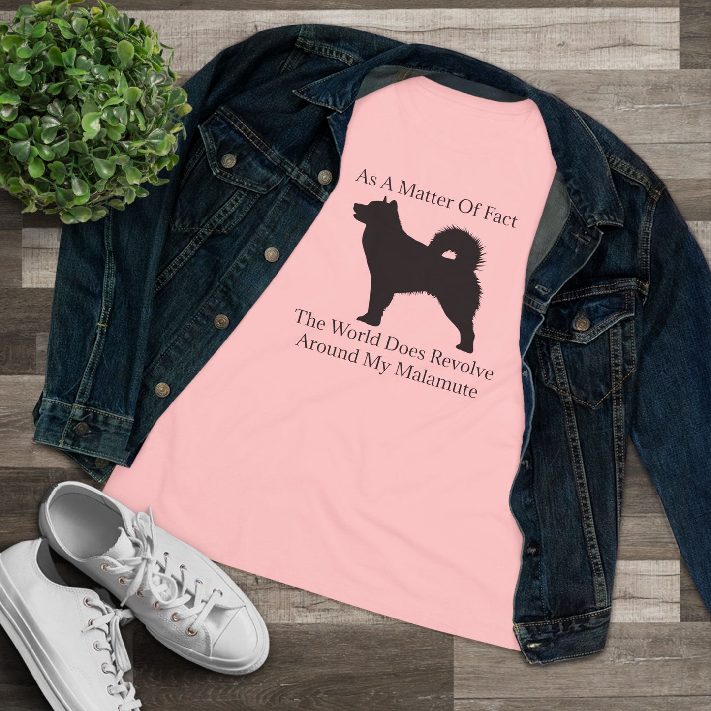 Matter Of Fact Malamute Women's Short Sleeve Crewneck Tee