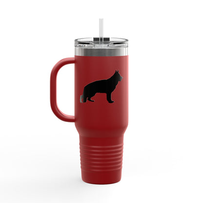 German Shepherd Silhouette Insulated Travel Mug