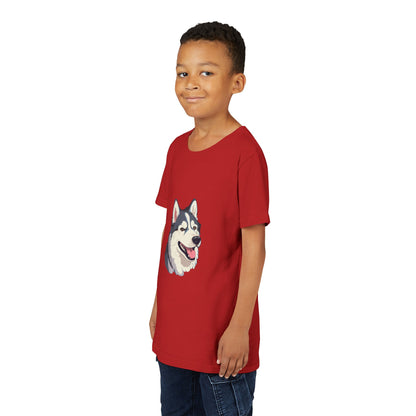 Malamute Head Youth Unisex Short Sleeve Crewneck Tee