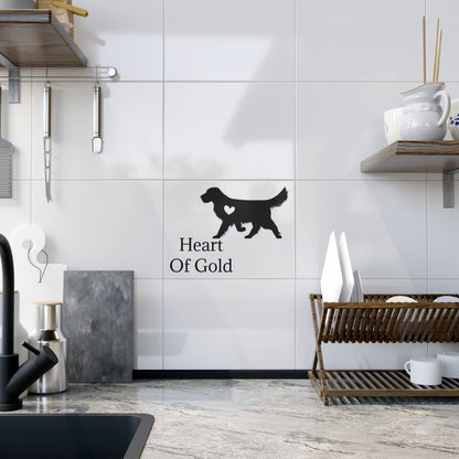 Heart Of Gold Ceramic Photo Tile