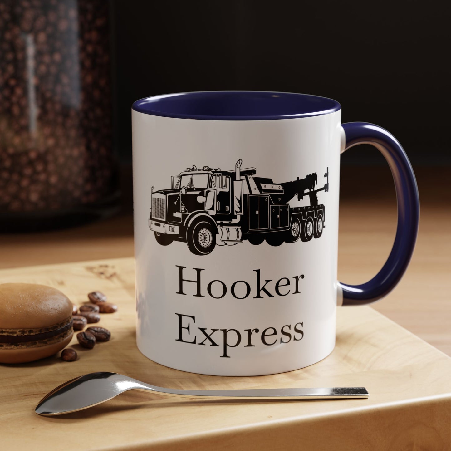 H**ker Express Heavy Tow Truck 2-Tone Coffee Mug