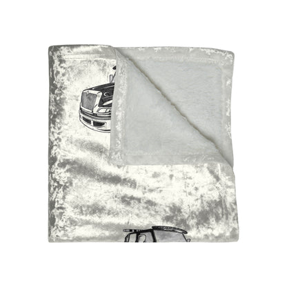 Flatbed Tow Truck Crushed Velvet Blanket