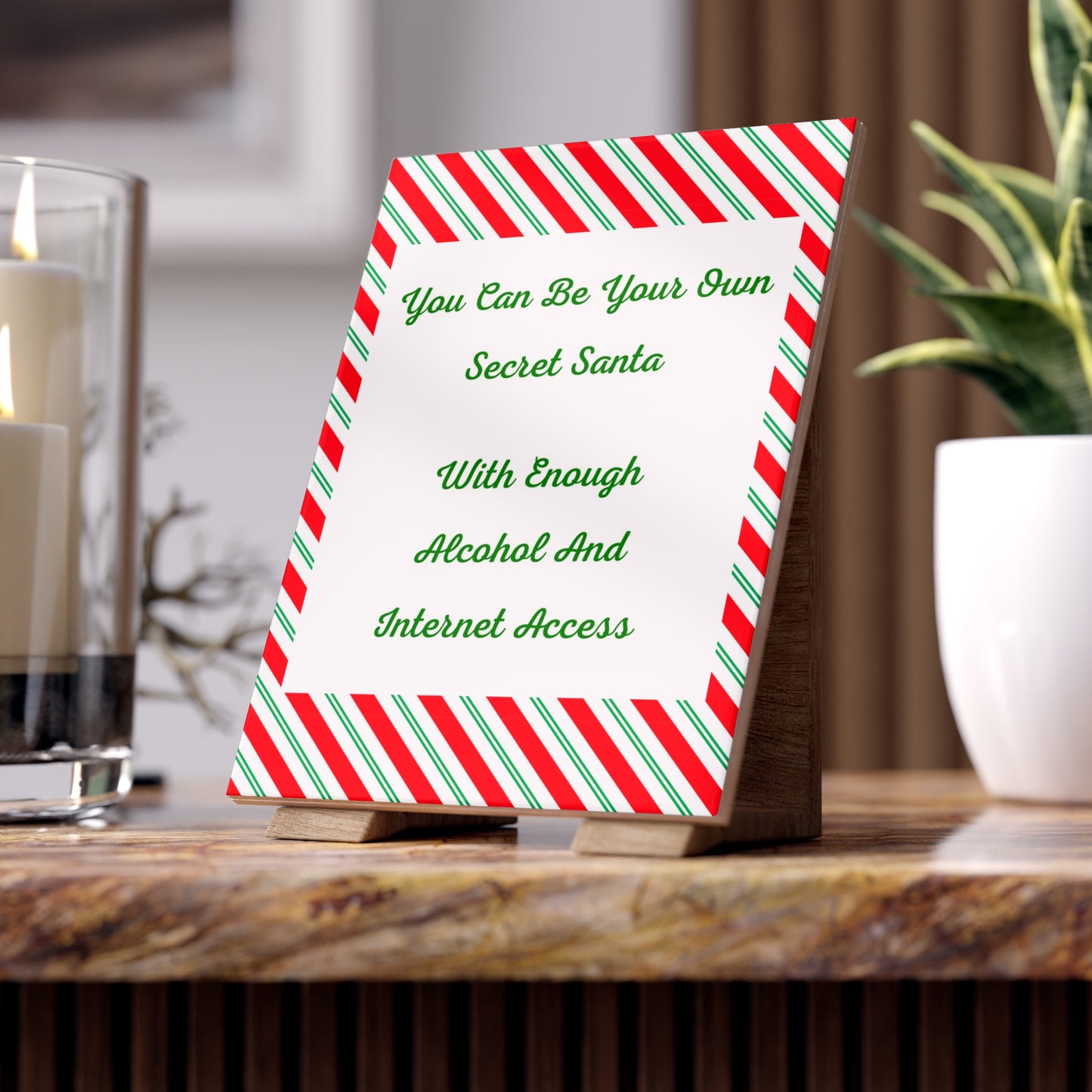 Your Own Secret Santa Ceramic Photo Tile