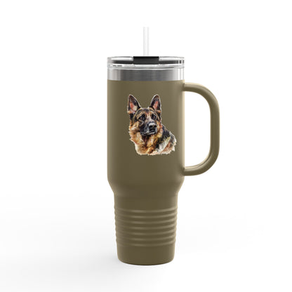German Shepherd Head Insulated Travel Mug