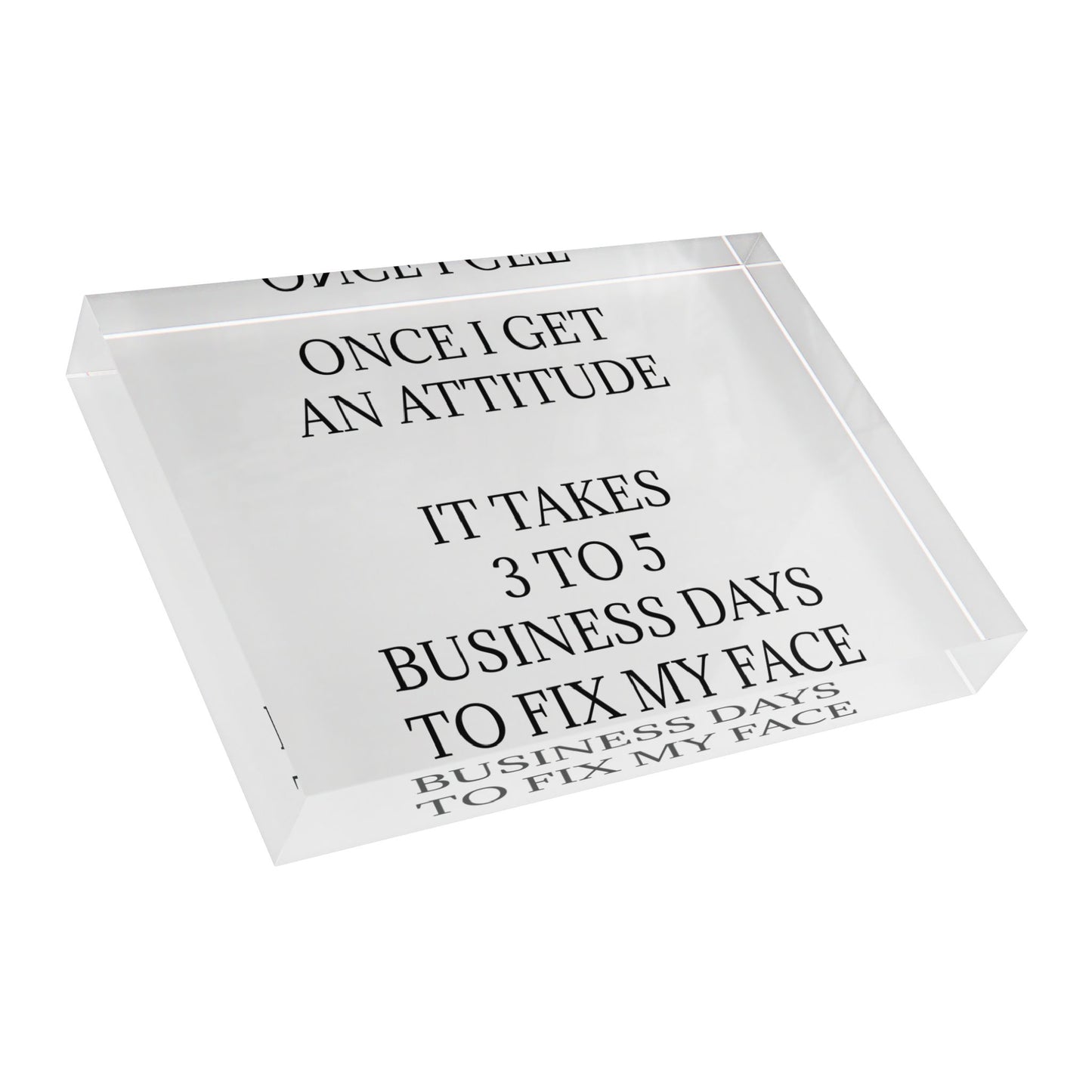 Fix My Face Acrylic Photo Block