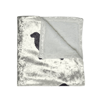 Golden Silhouette Crushed Velvet Blanket