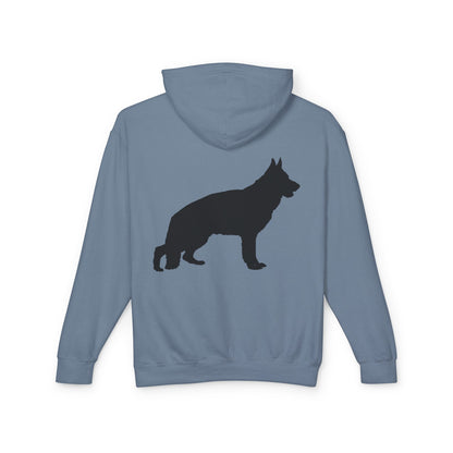 German Shepherd Silhouette Unisex Lightweight Hoodie