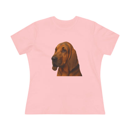 Bloodhound Head Women's Short Sleeve Crewneck Tee