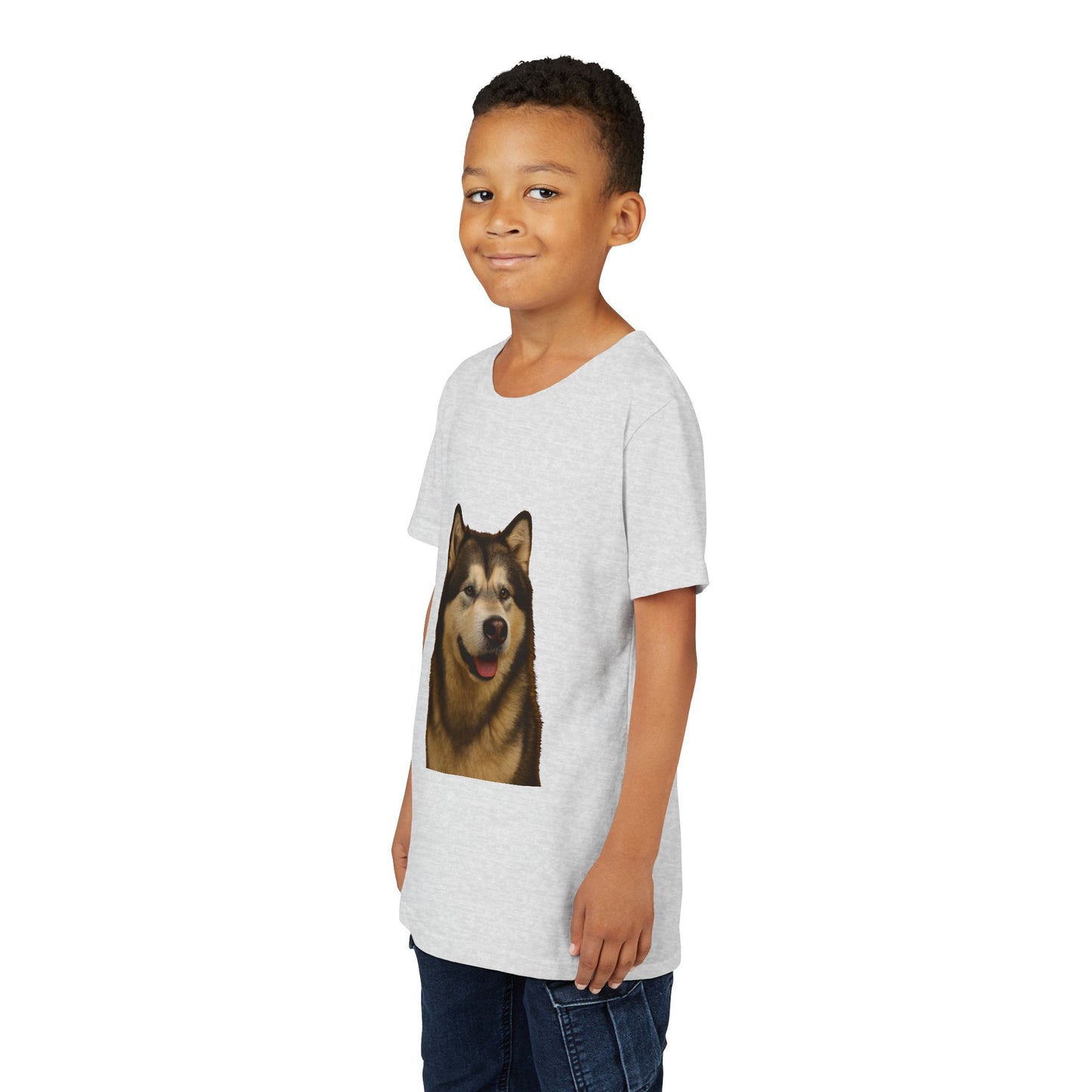 Malamute Head Youth Unisex Short Sleeve Crewneck Tee