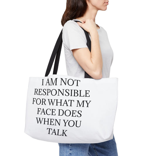When You Talk Weekender Tote Bag