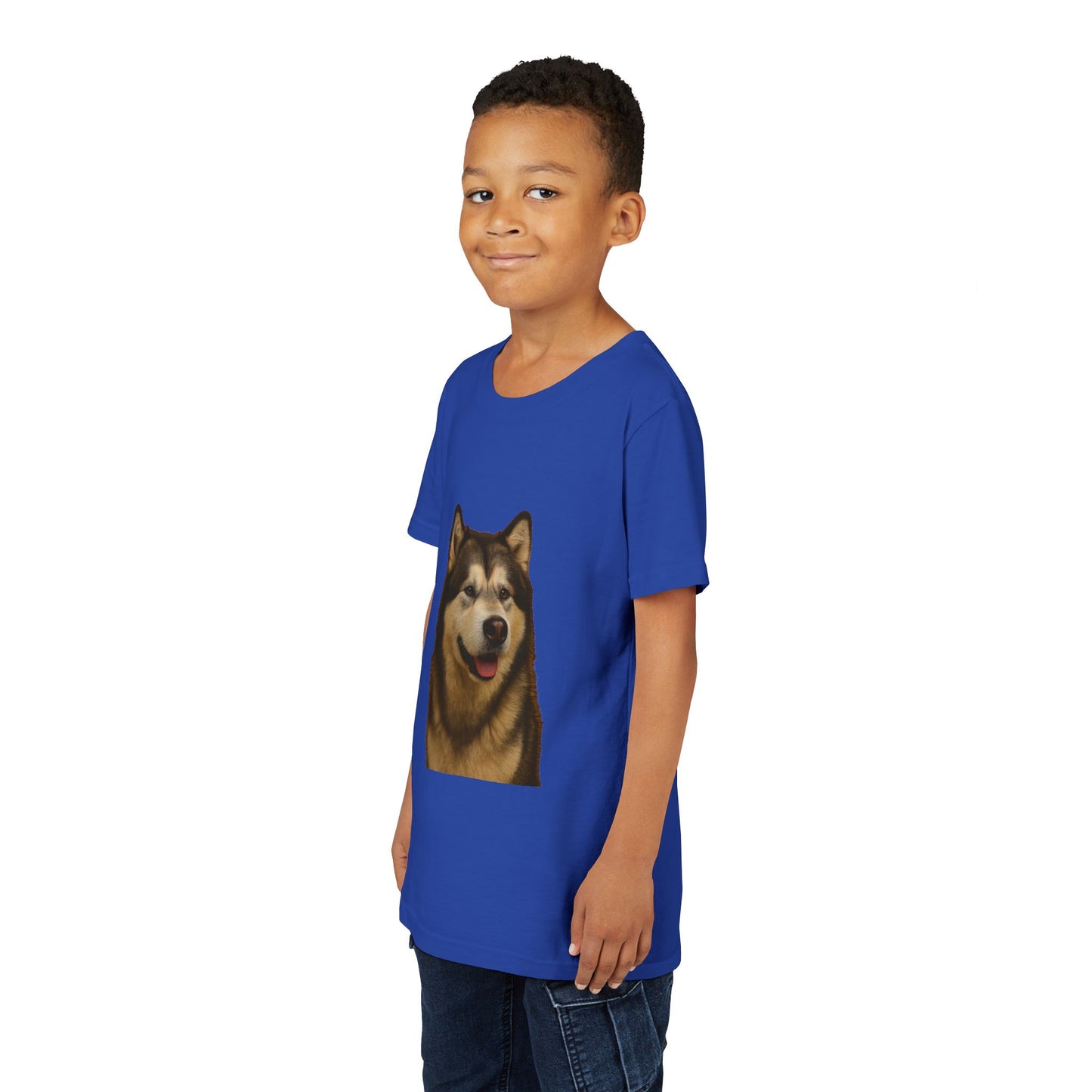 Malamute Head Youth Unisex Short Sleeve Crewneck Tee