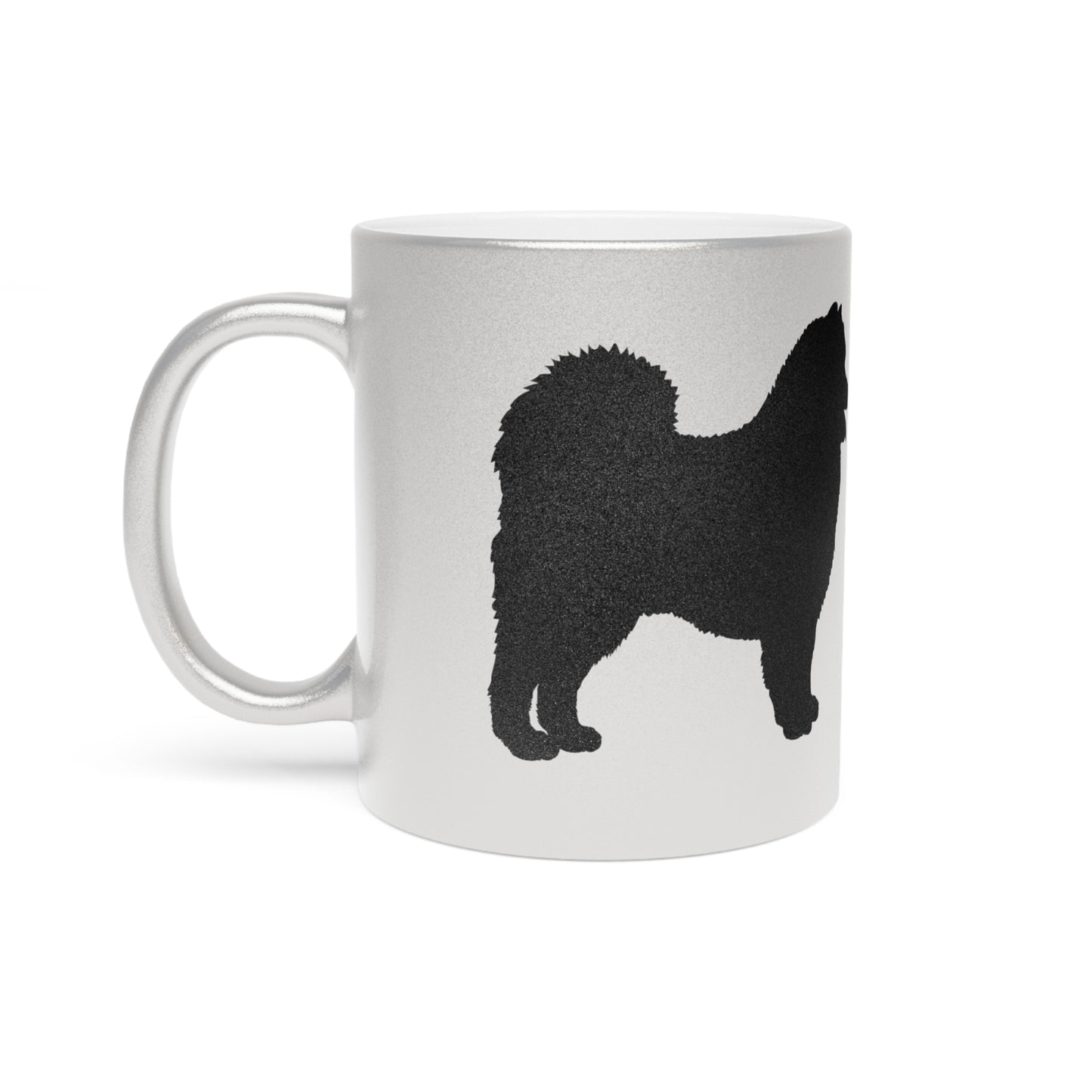 Samoyed Silhouette Metallic Coffee Mug