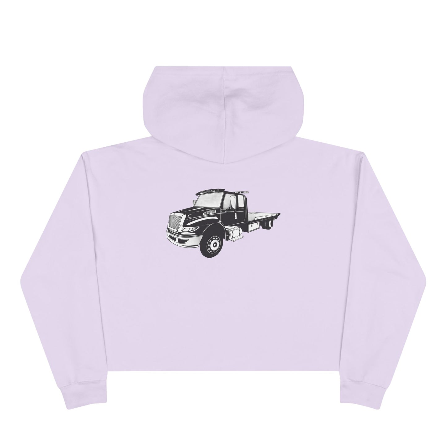 Flatbed Tow Truck Women's Crop Hoodie