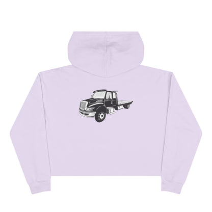 Flatbed Tow Truck Women's Crop Hoodie