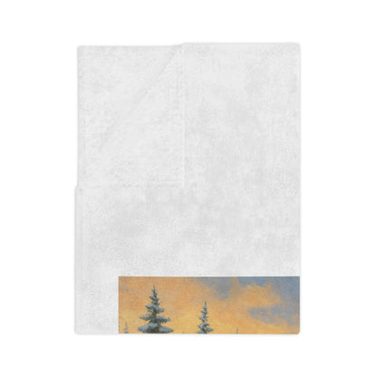 Dashing Through The Snow Velveteen Microfiber Blanket