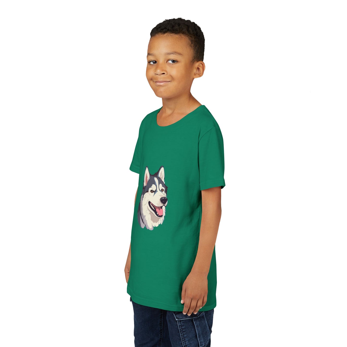 Malamute Head Youth Unisex Short Sleeve Crewneck Tee
