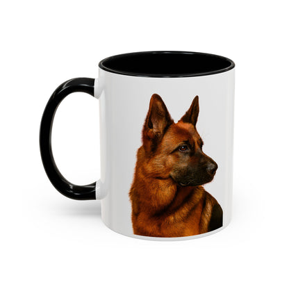 German Shepherd Head 2-Tone Coffee Mug