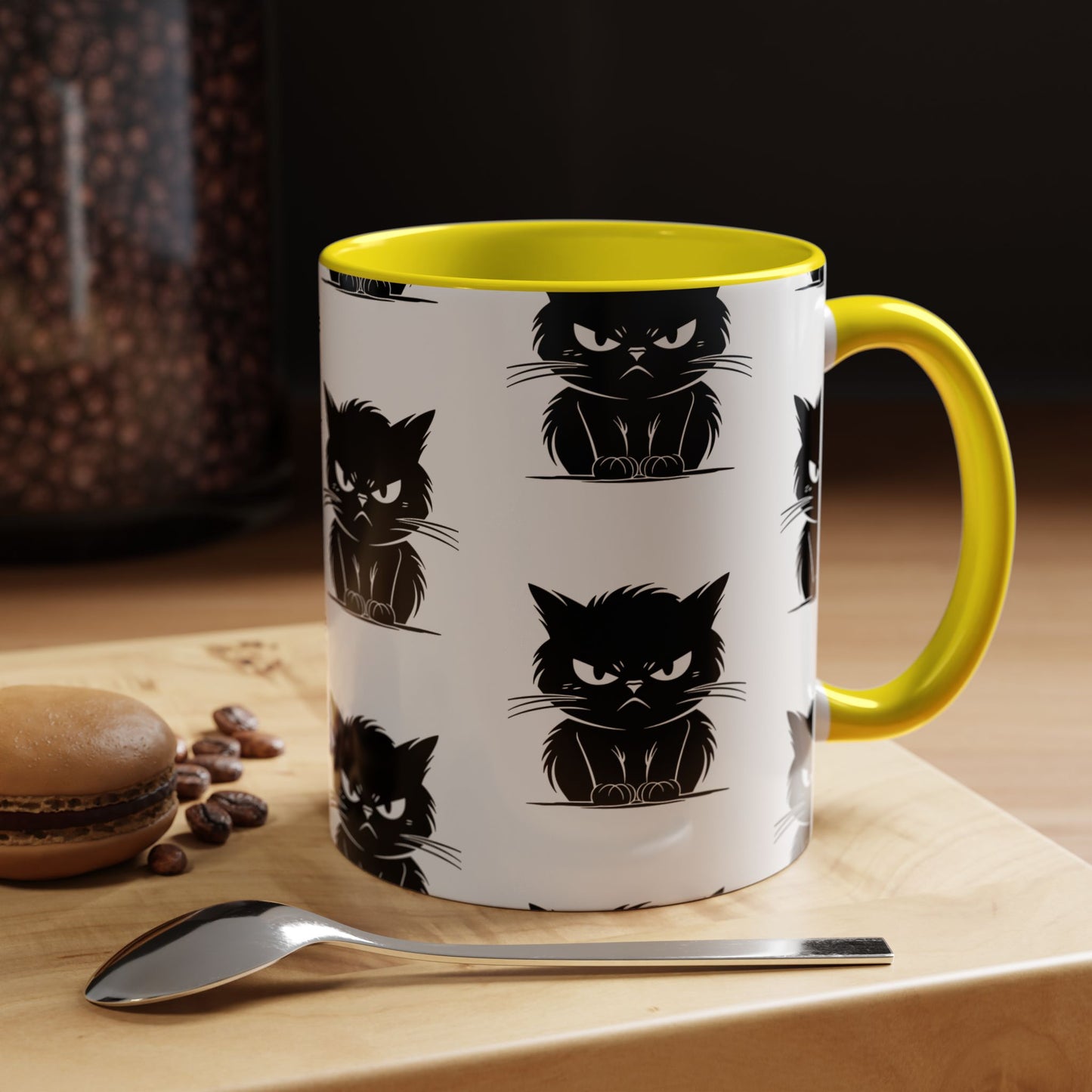 Angry Cat 2-Tone Coffee Mug