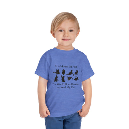 Matter Of Fact Cat Toddler Unisex Short Sleeve Crewneck Tee