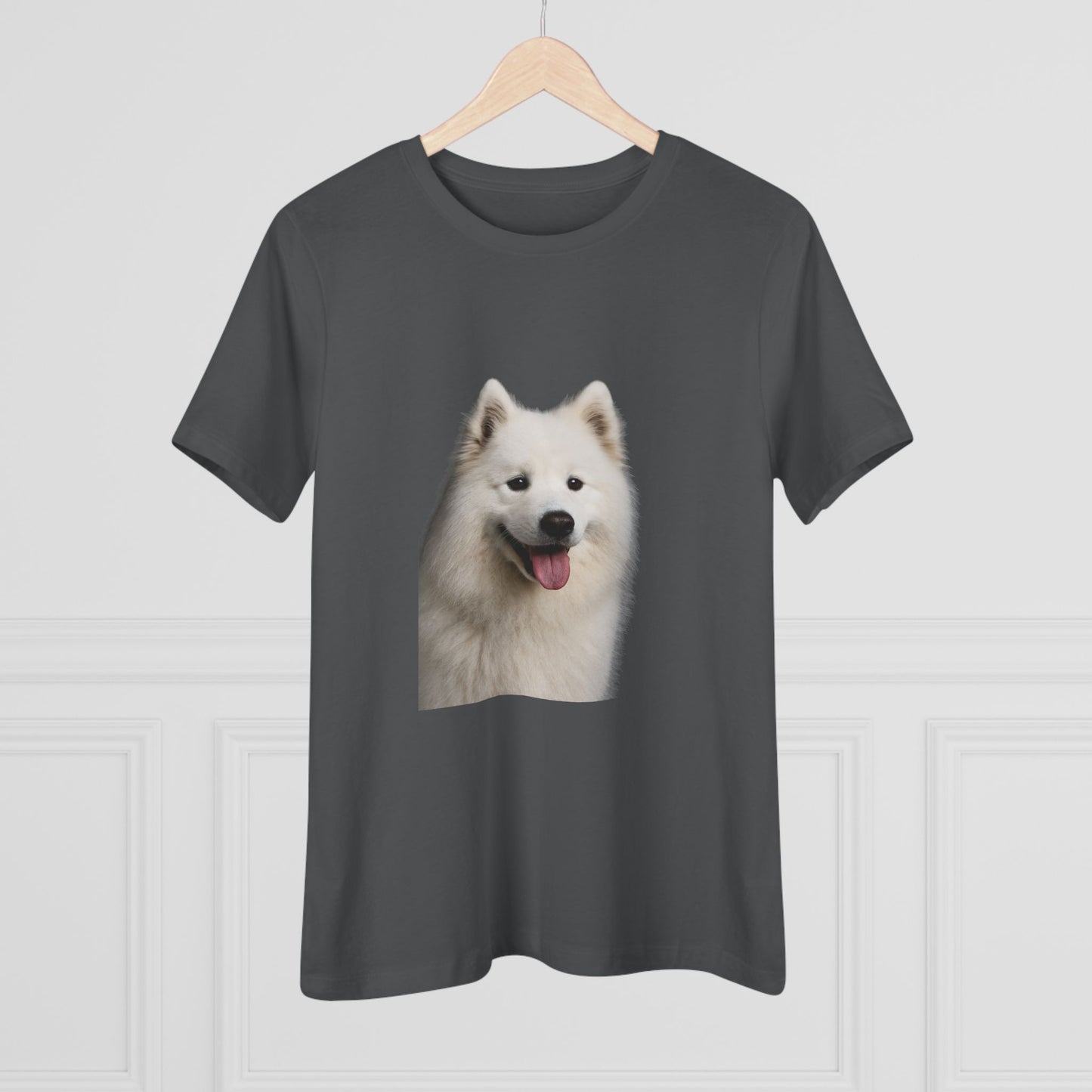 Samoyed Head Women's Short Sleeve Crewneck Tee