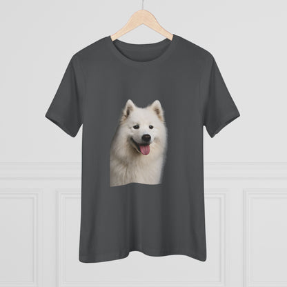Samoyed Head Women's Short Sleeve Crewneck Tee