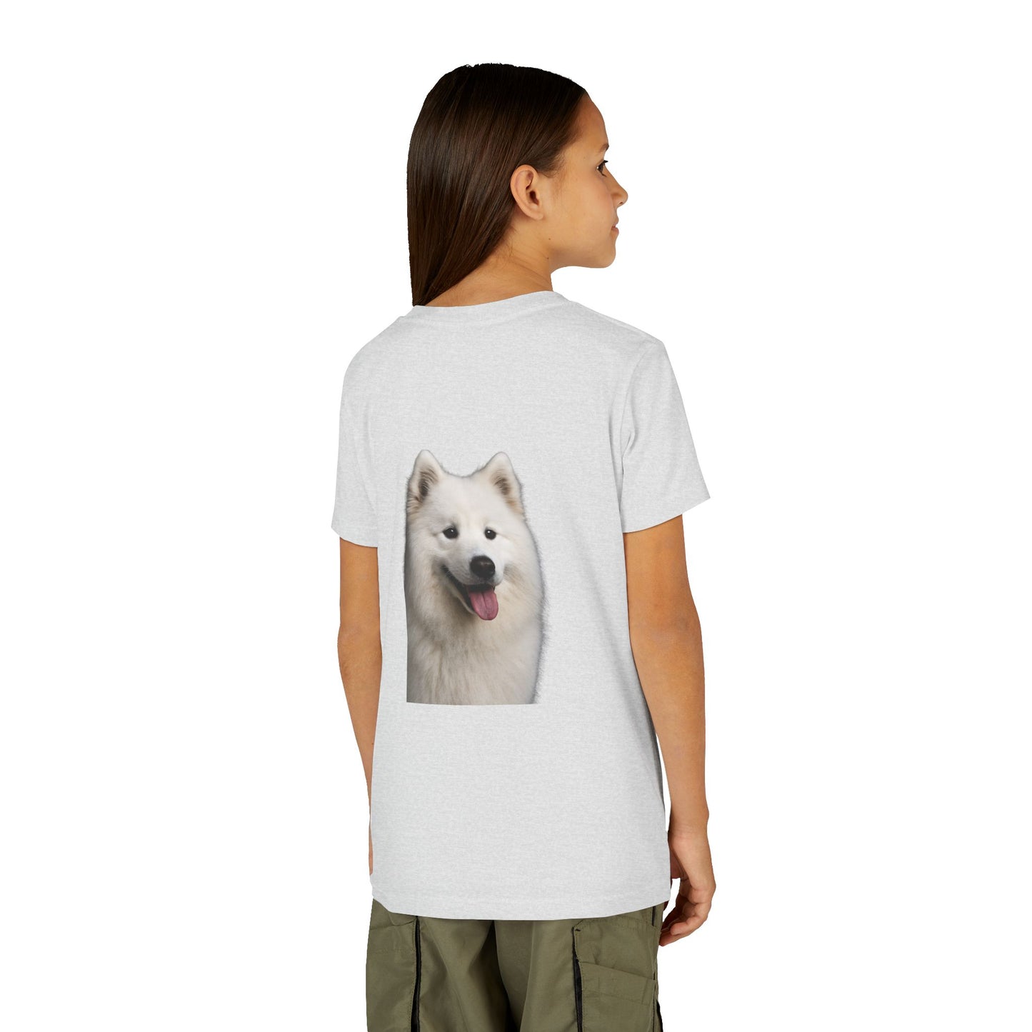 Samoyed Head Youth Unisex Short Sleeve Crewneck Tee