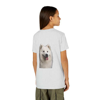 Samoyed Head Youth Unisex Short Sleeve Crewneck Tee