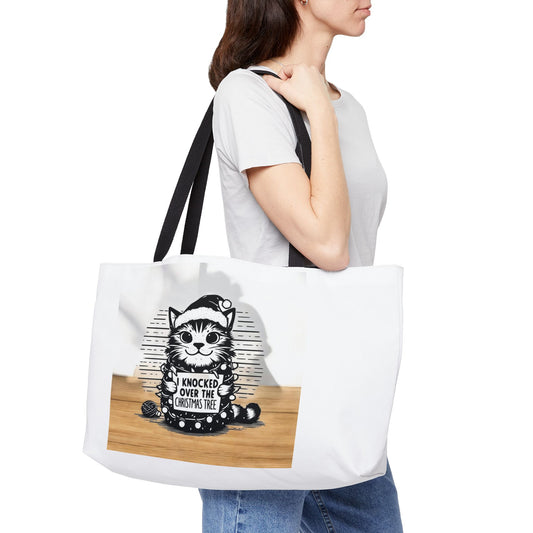 Naughty Cat Weekender Tote Bag