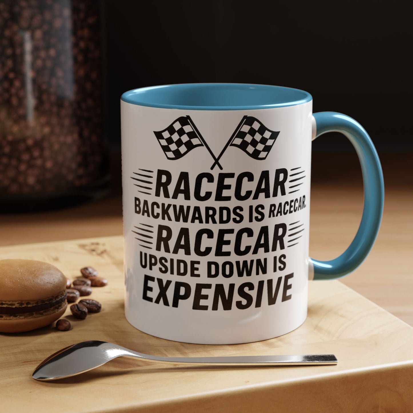 Racecar Backwards 2-Tone Coffee Mug