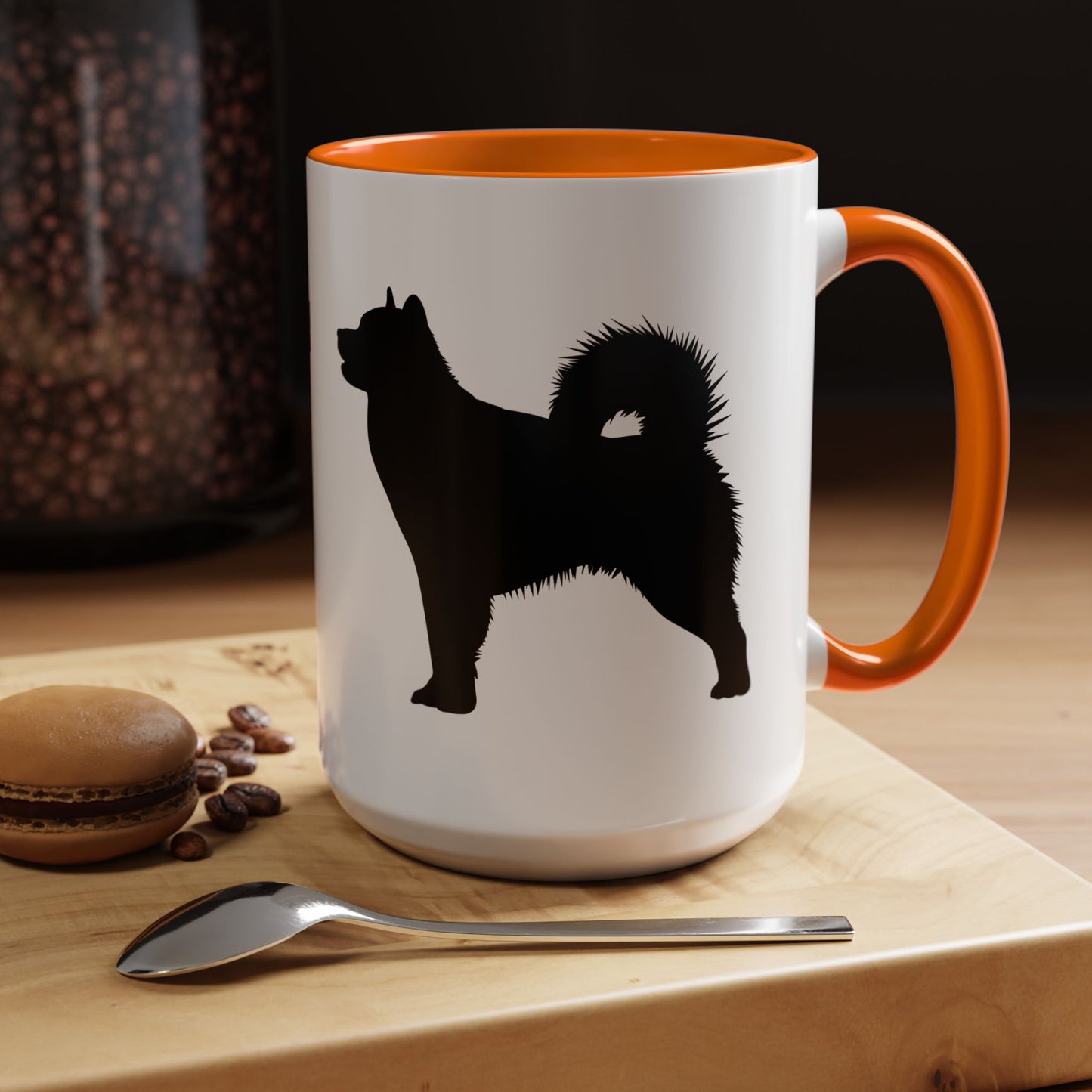 Malamute Silhouette 2-Tone Coffee Mug
