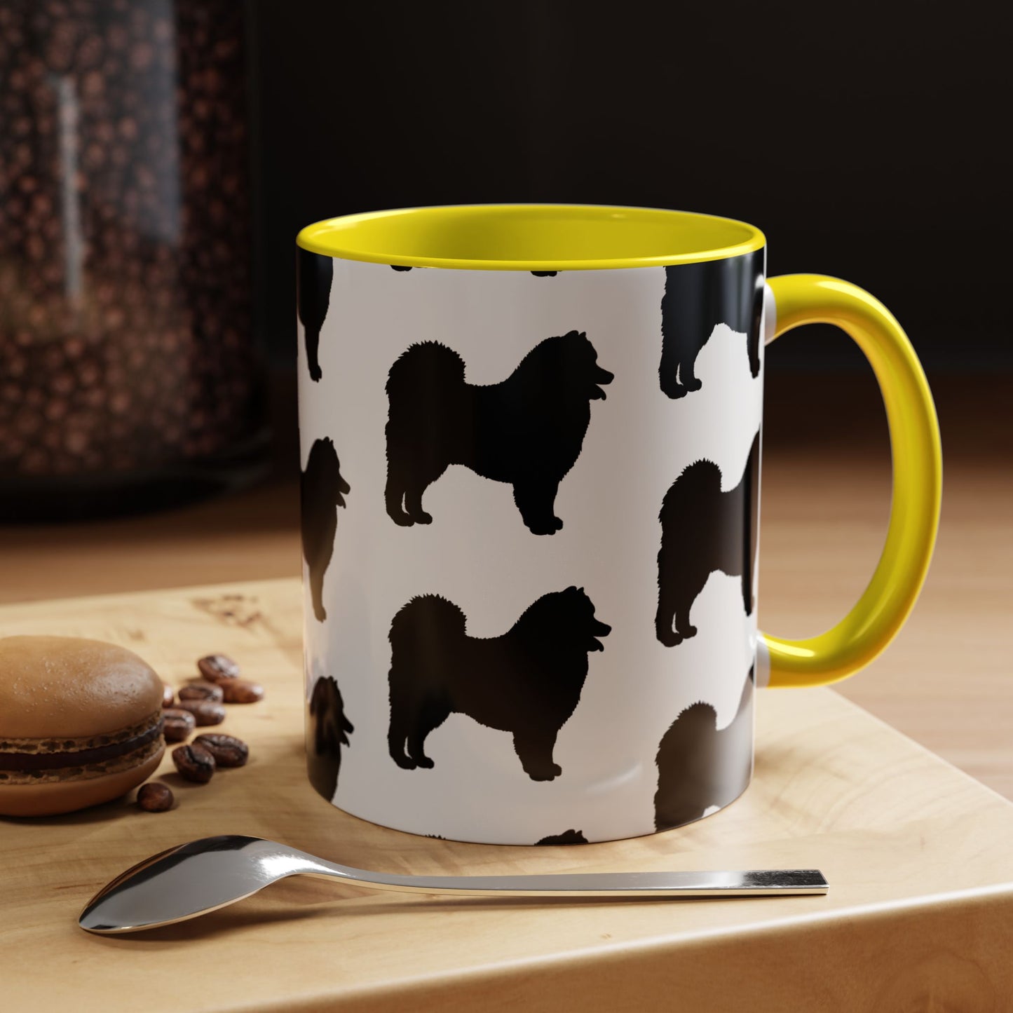 Samoyed Silhouette 2-Tone Coffee Mug