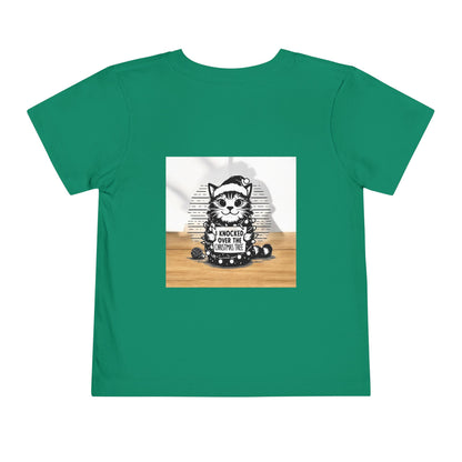 Naughty Cat Toddler Unisex Short Sleeve Crewneck Tee