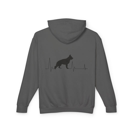My Heart Beats For German Shepherds Unisex Lightweight Hoodie