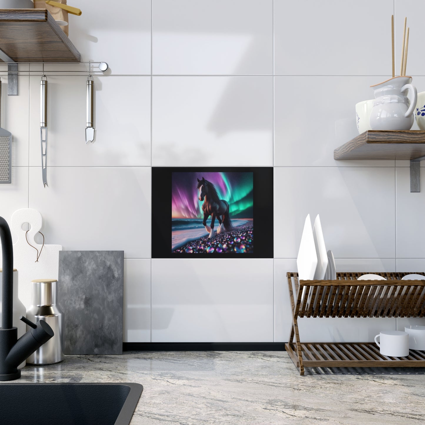 Midnight Magic Ceramic Photo Tile