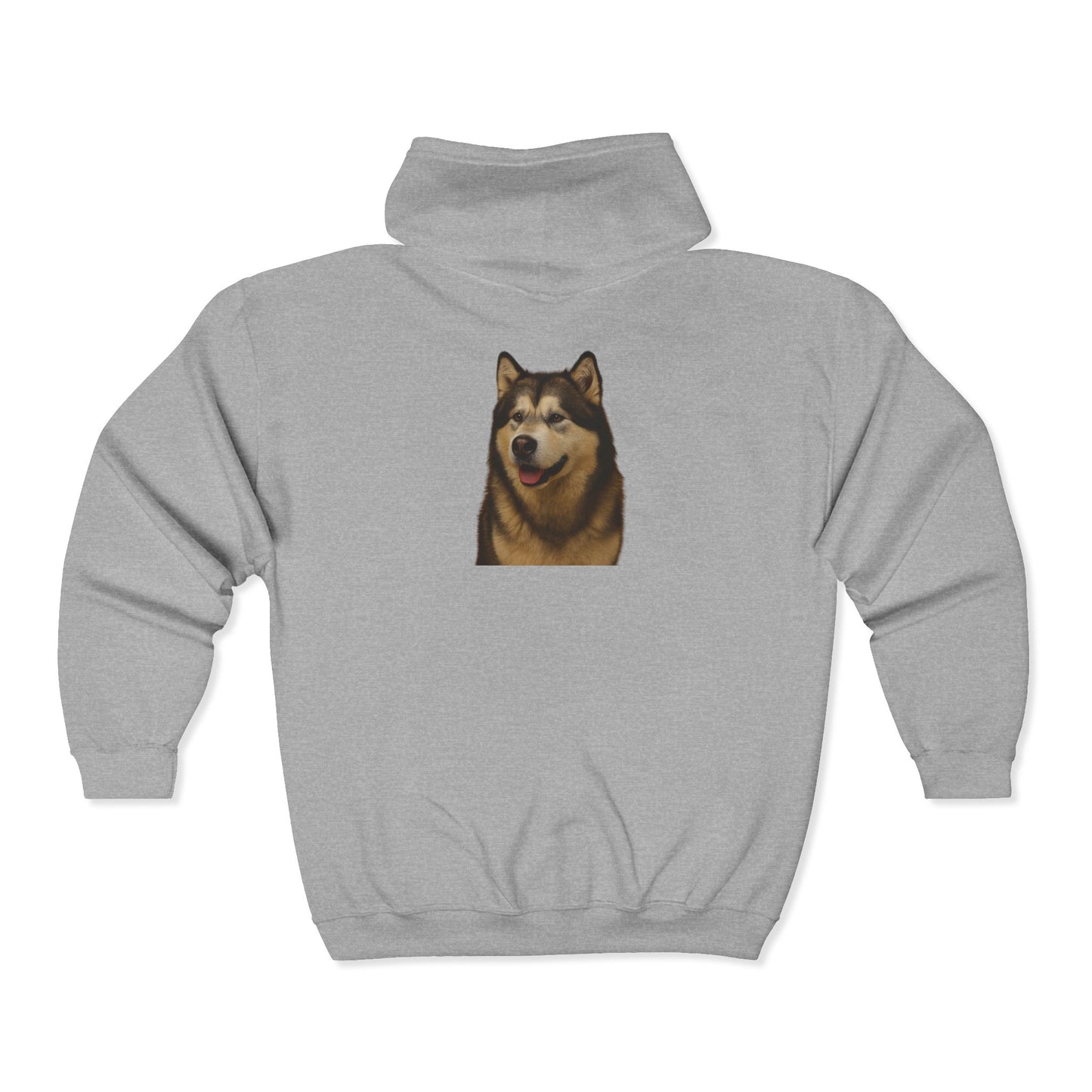 Malamute Head Unisex Full Zip Hoodie