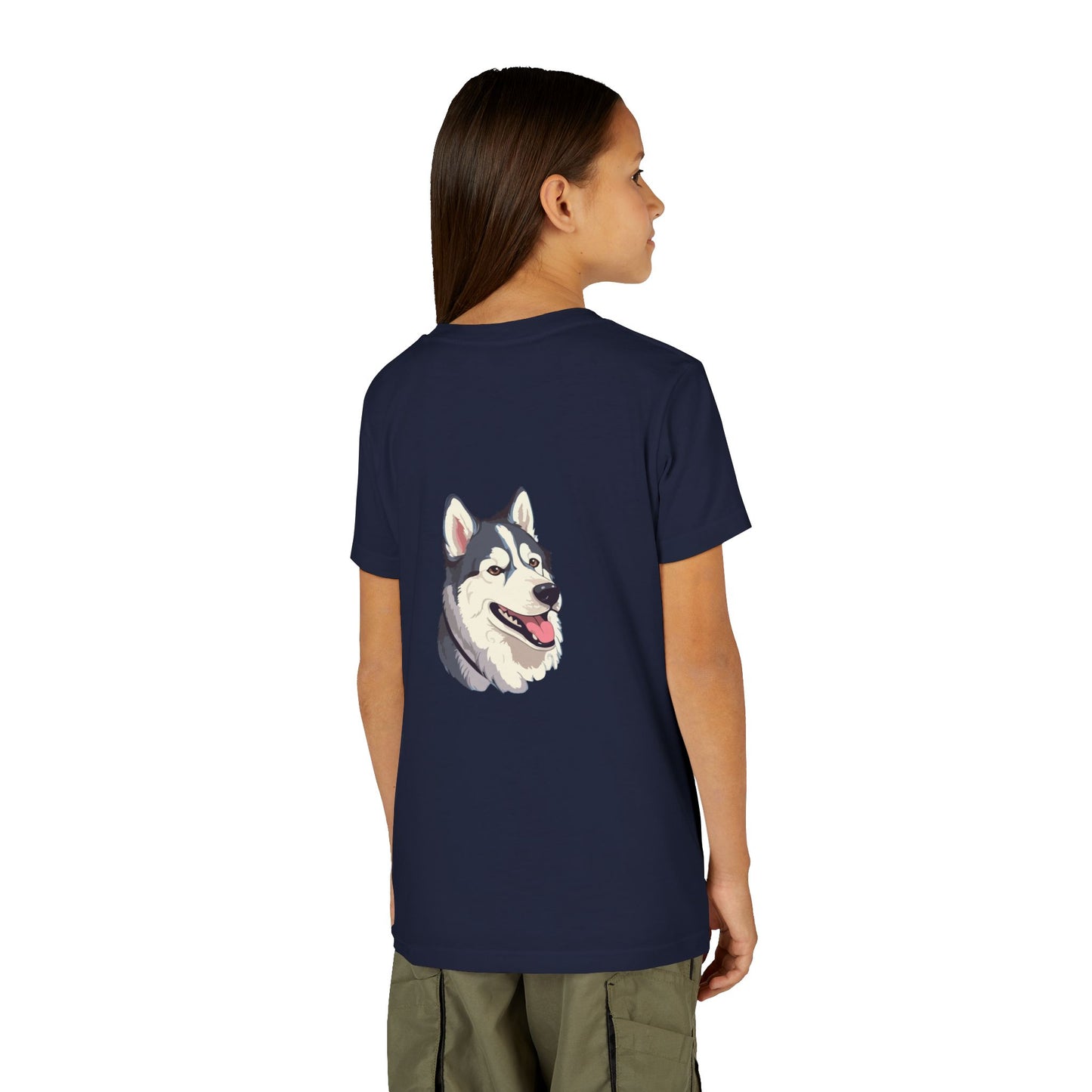 Malamute Head Youth Unisex Short Sleeve Crewneck Tee