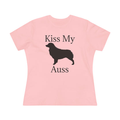 Kiss My Auss Women's Short Sleeve Crewneck Tee