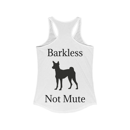 Barkless Not Mute Women's Racerback Tank