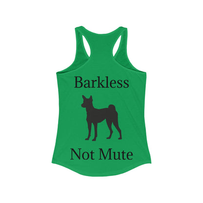 Barkless Not Mute Women's Racerback Tank