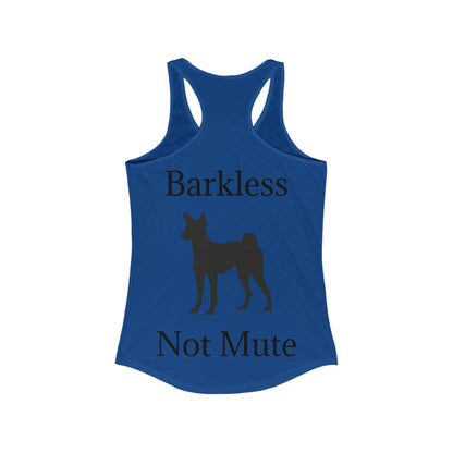 Barkless Not Mute Women's Racerback Tank