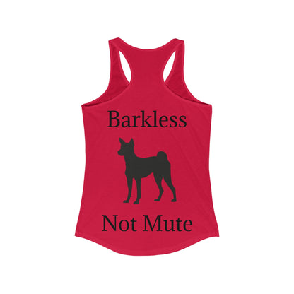 Barkless Not Mute Women's Racerback Tank