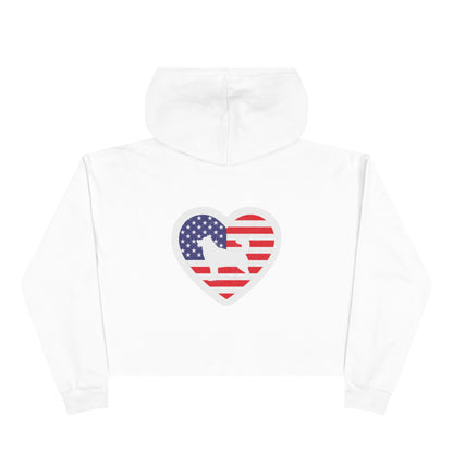 Malamute Flag Women's Crop Hoodie