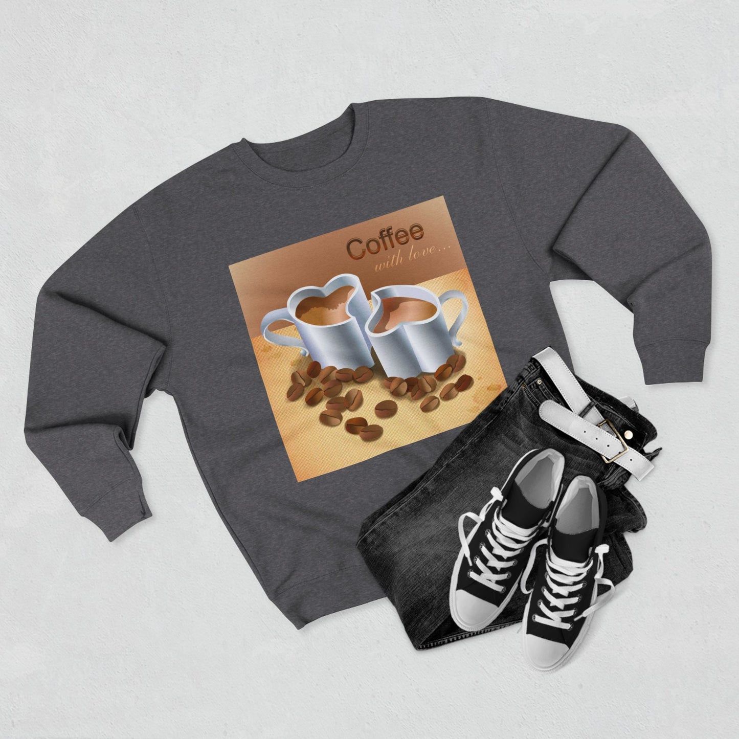 Coffee With Love Unisex Crewneck Sweatshirt