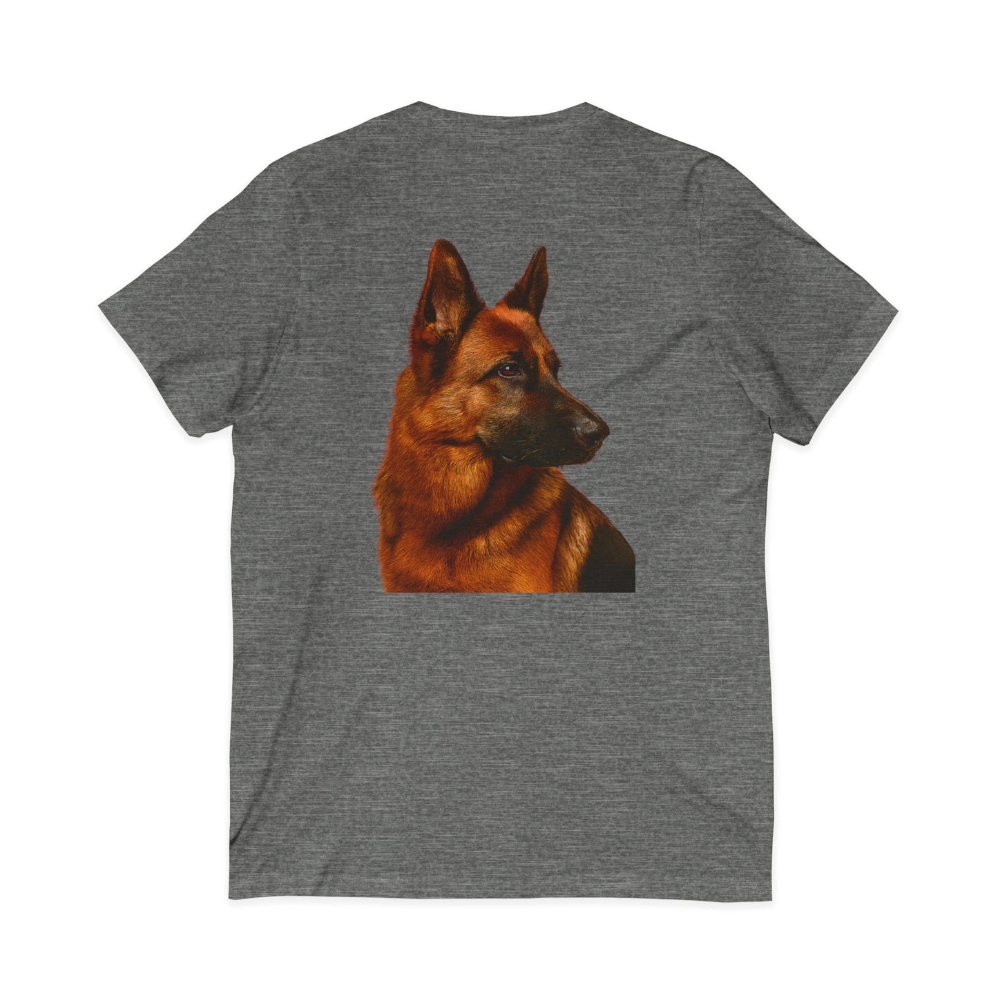 German Shepherd Head Unisex Short Sleeve V-Neck Tee