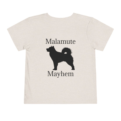 Malamute Mayhem Toddler Unisex Short Sleeve Crewneck Tee