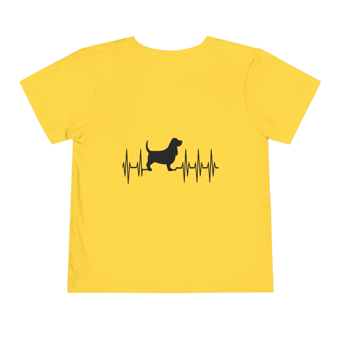My Heart Beats For Bassets Toddler Unisex Short Sleeve Crewneck Tee