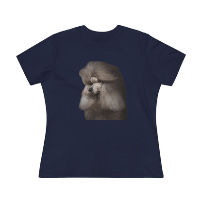 Poodle Head Women's Short Sleeve Crewneck Tee
